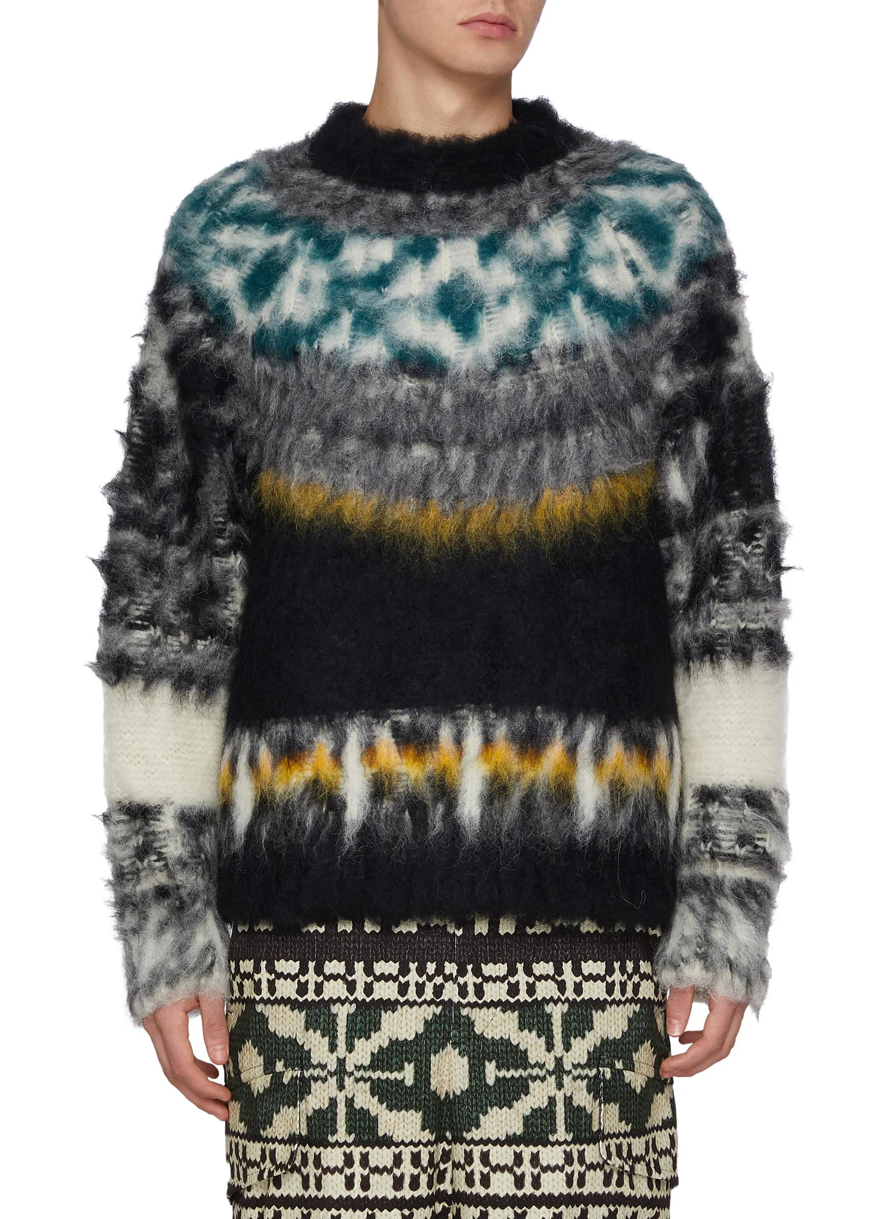 -----------SACAI  ---- ------------ ----Fair Isle Knit Sweater --