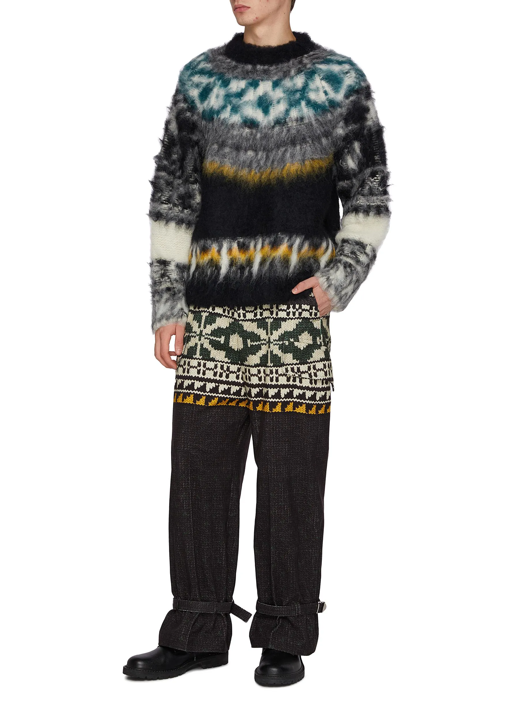 -----------SACAI  ---- ------------ ----Fair Isle Knit Sweater --