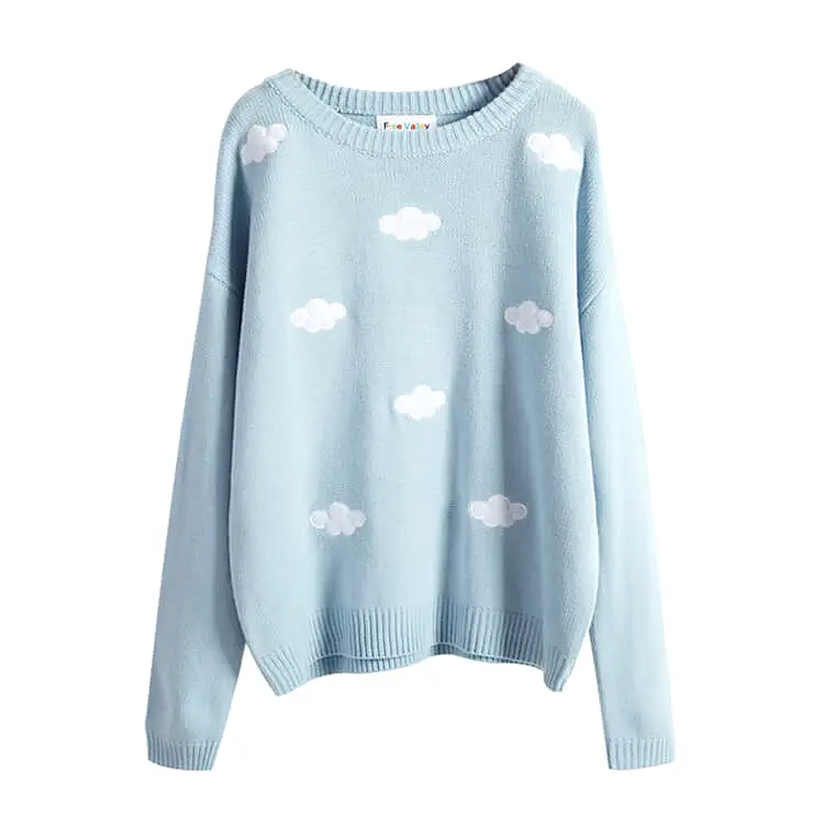 3 COLORS KOREAN CLOUDS KNIT SWEATER BY21188