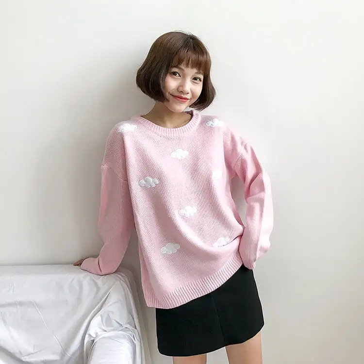 3 COLORS KOREAN CLOUDS KNIT SWEATER BY21188