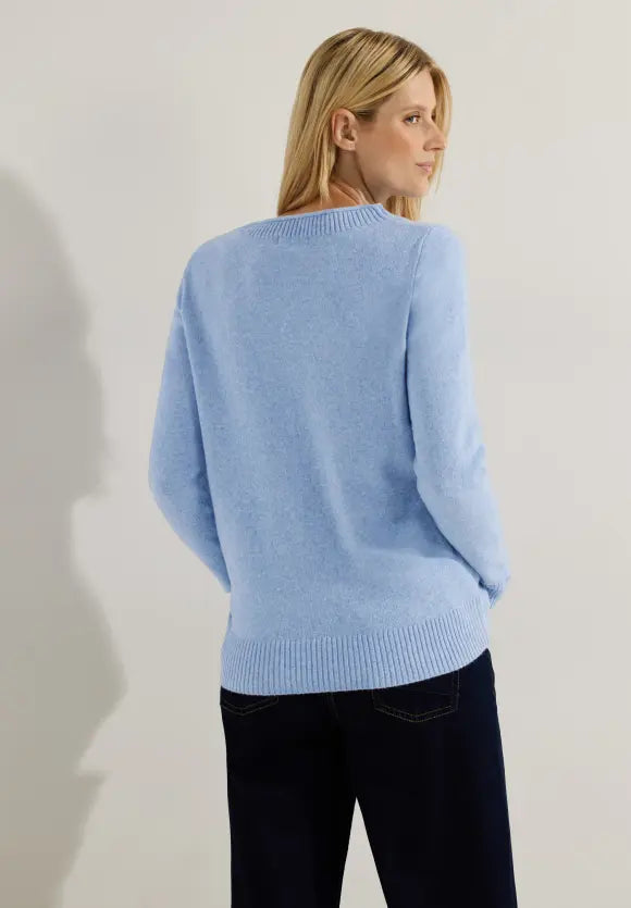 302374- Blue Knit Jumper - Cecil