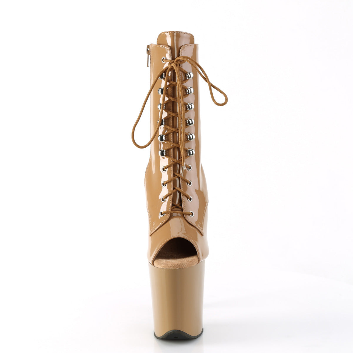 8 Inch Heel FLAMINGO-1021 Toffee Patent