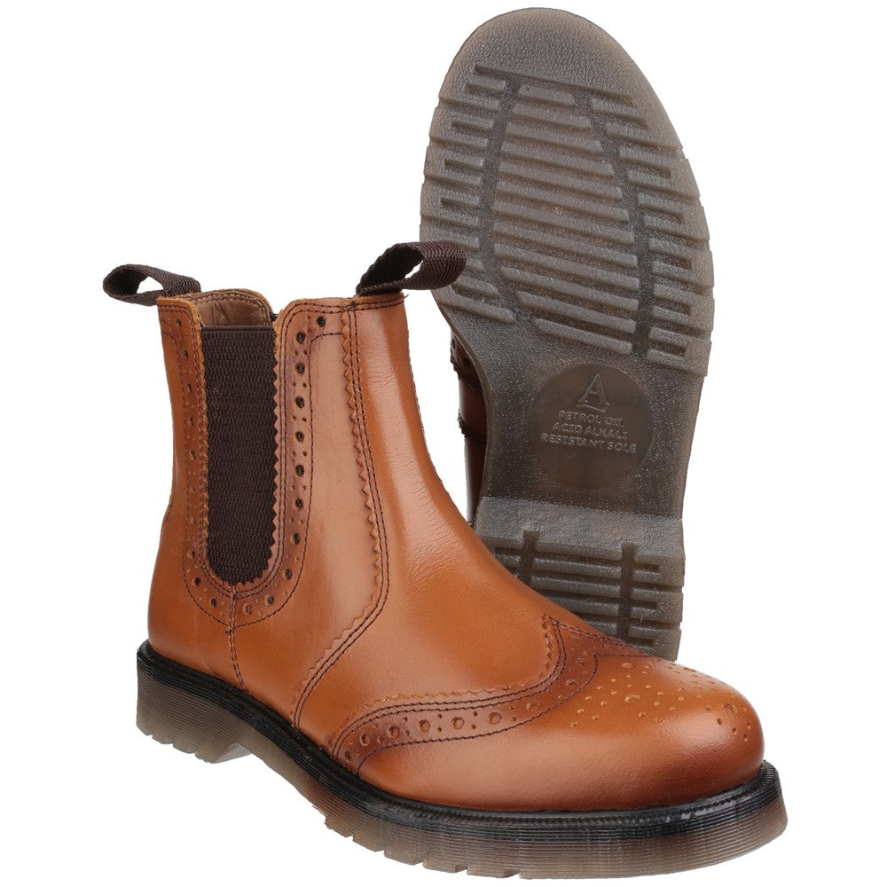 Amblers Dalby Pull On Brogue Boot