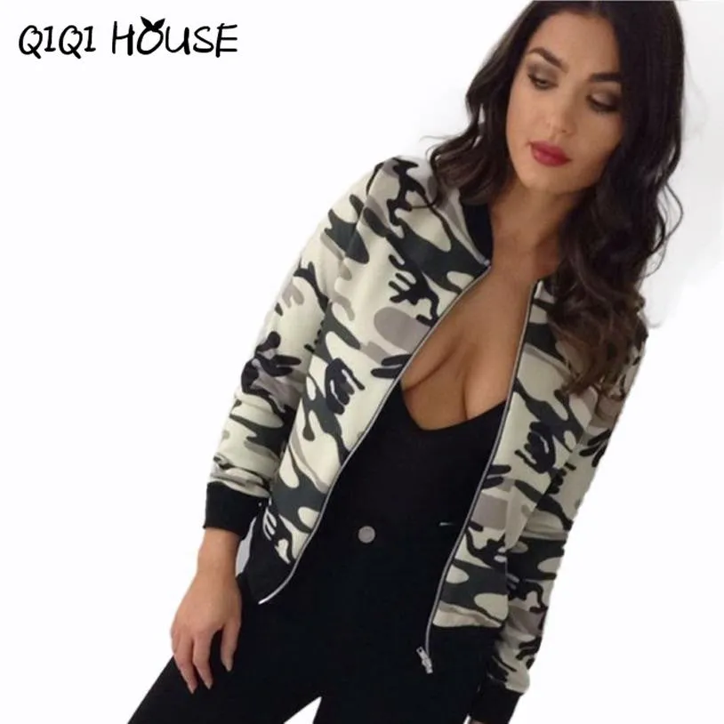 Army Jacket Camouflage Long Sleeve Loose Casual Jacket Military Jacket Women Fashion Chaqueta Militar Mujer#C817 SM6