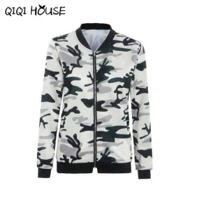 Army Jacket Camouflage Long Sleeve Loose Casual Jacket Military Jacket Women Fashion Chaqueta Militar Mujer#C817 SM6