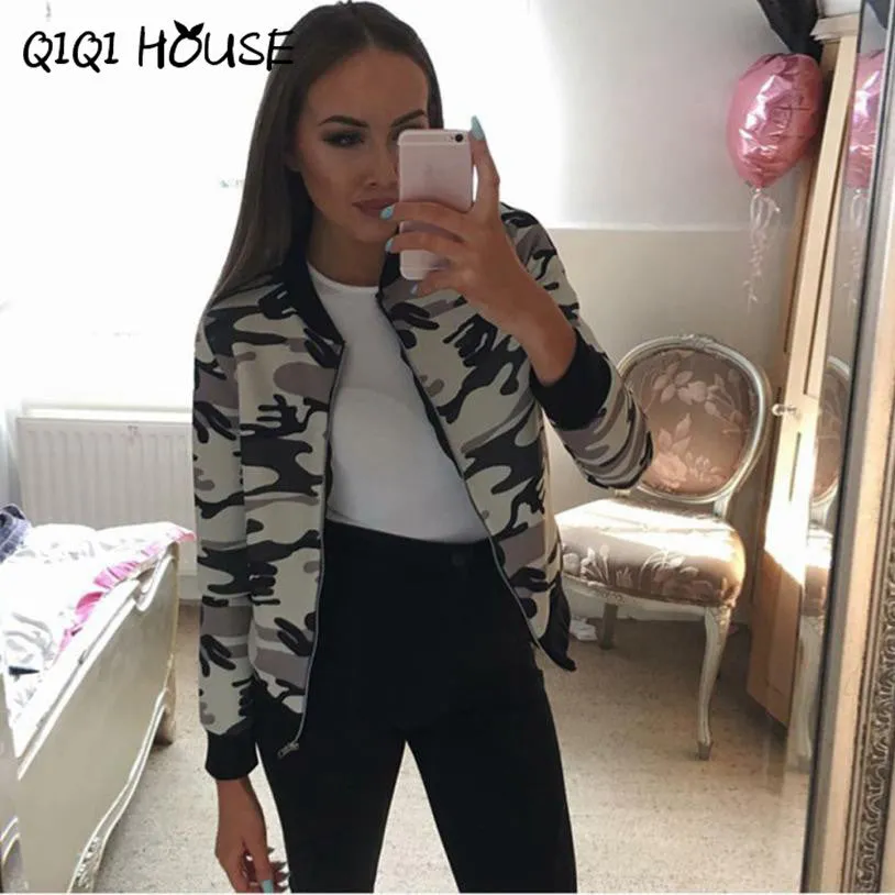 Army Jacket Camouflage Long Sleeve Loose Casual Jacket Military Jacket Women Fashion Chaqueta Militar Mujer#C817 SM6