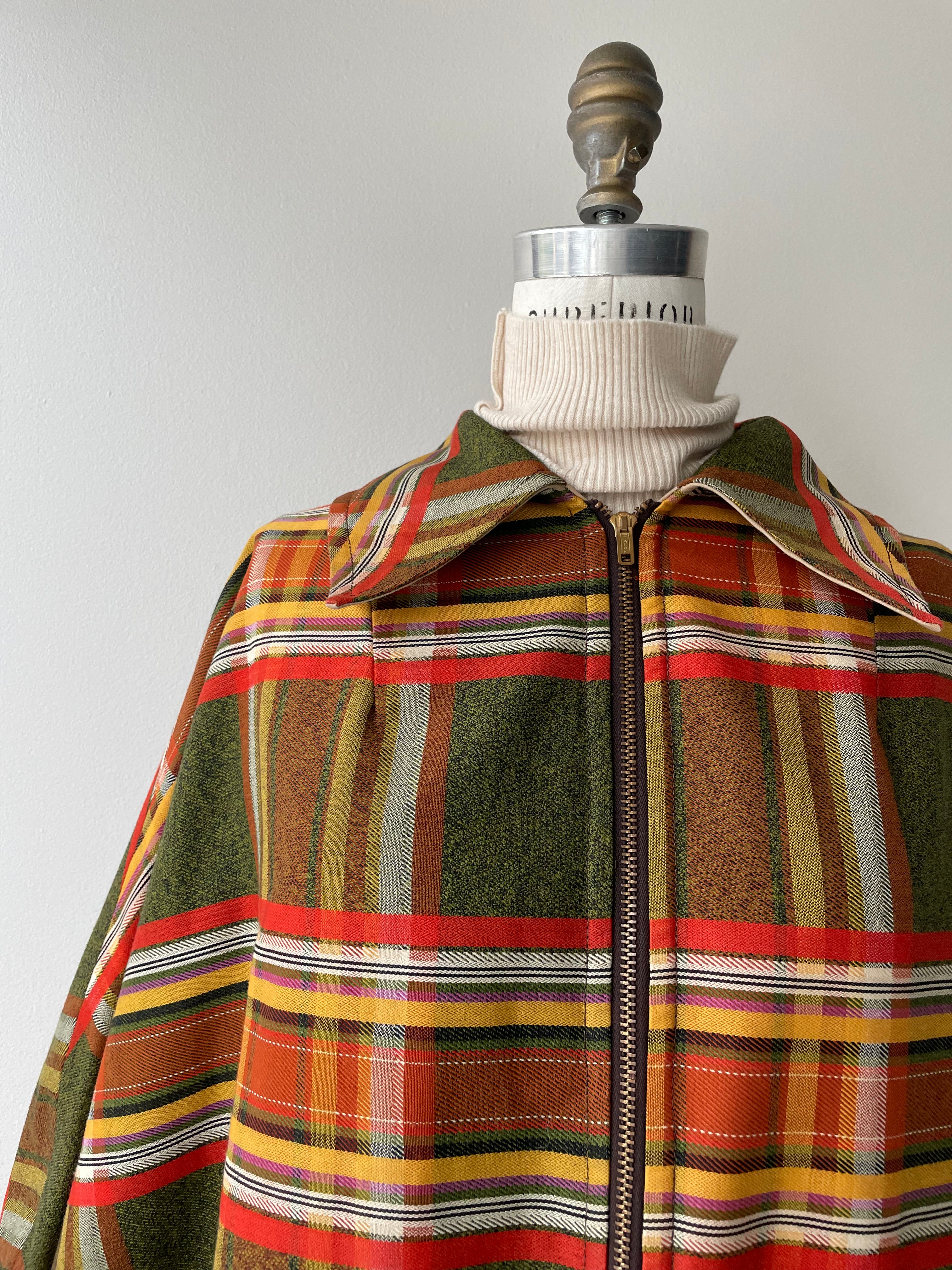 Autumn Tartan Reversible Cape