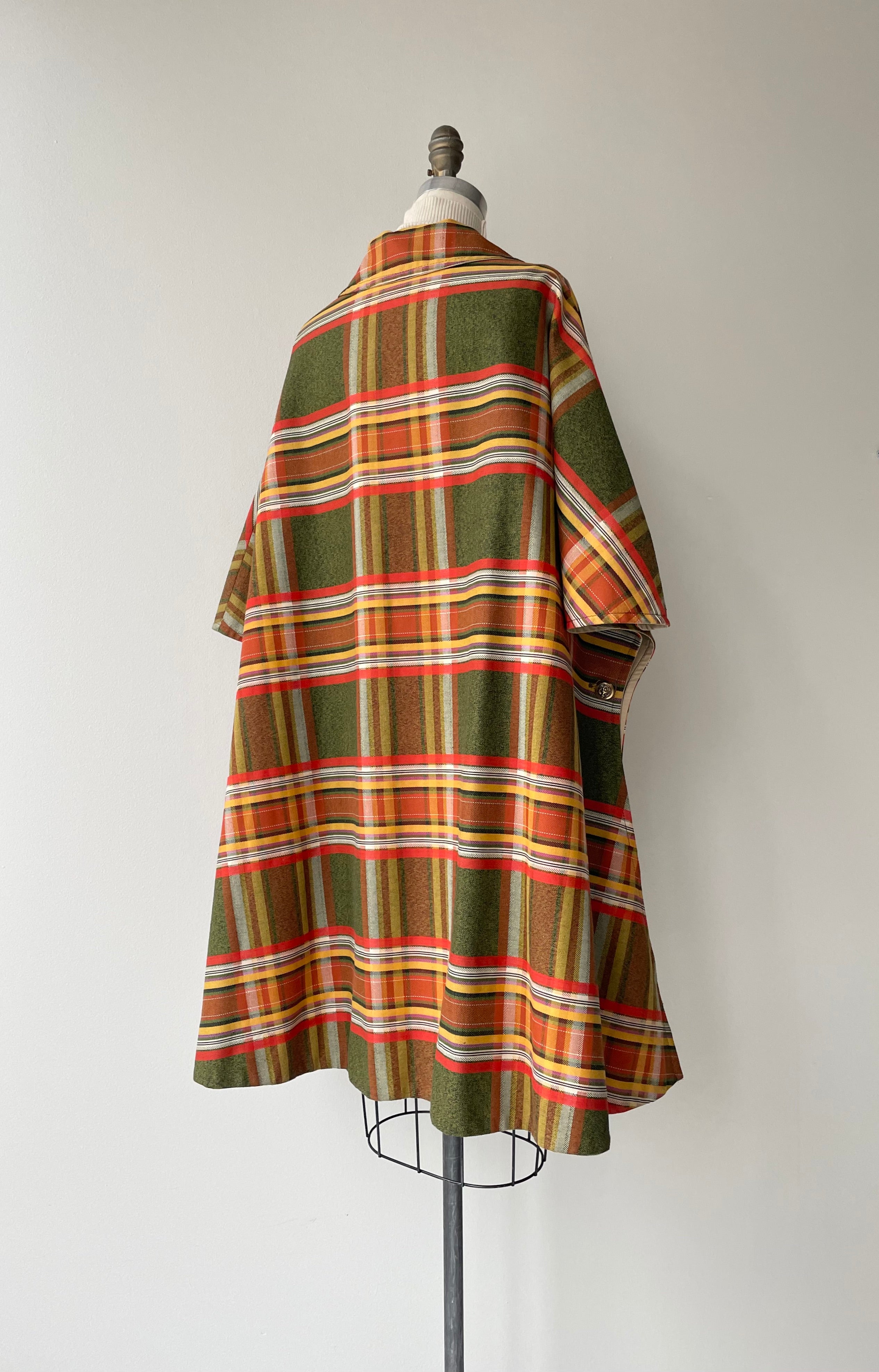 Autumn Tartan Reversible Cape