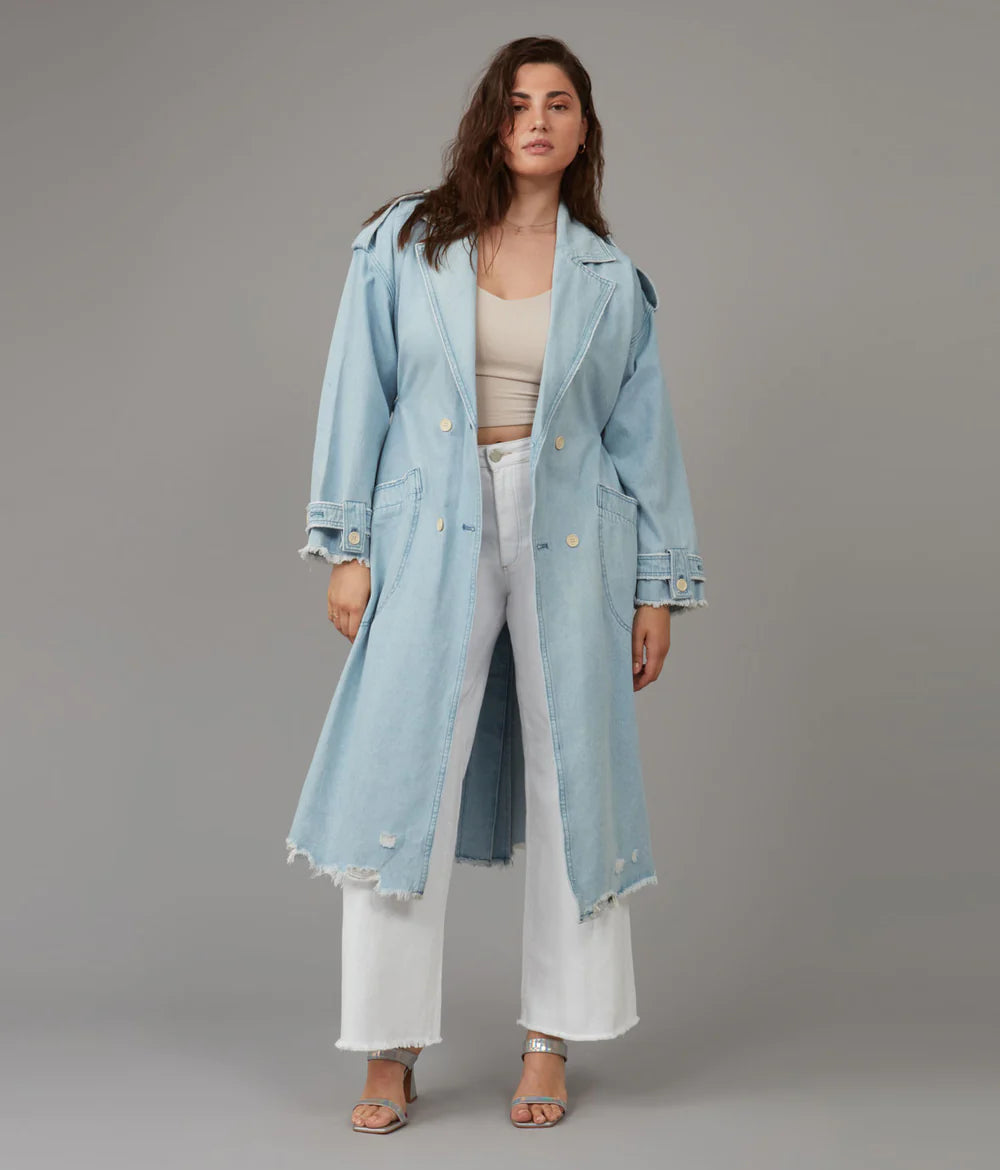 Avery Denim Trenchcoat