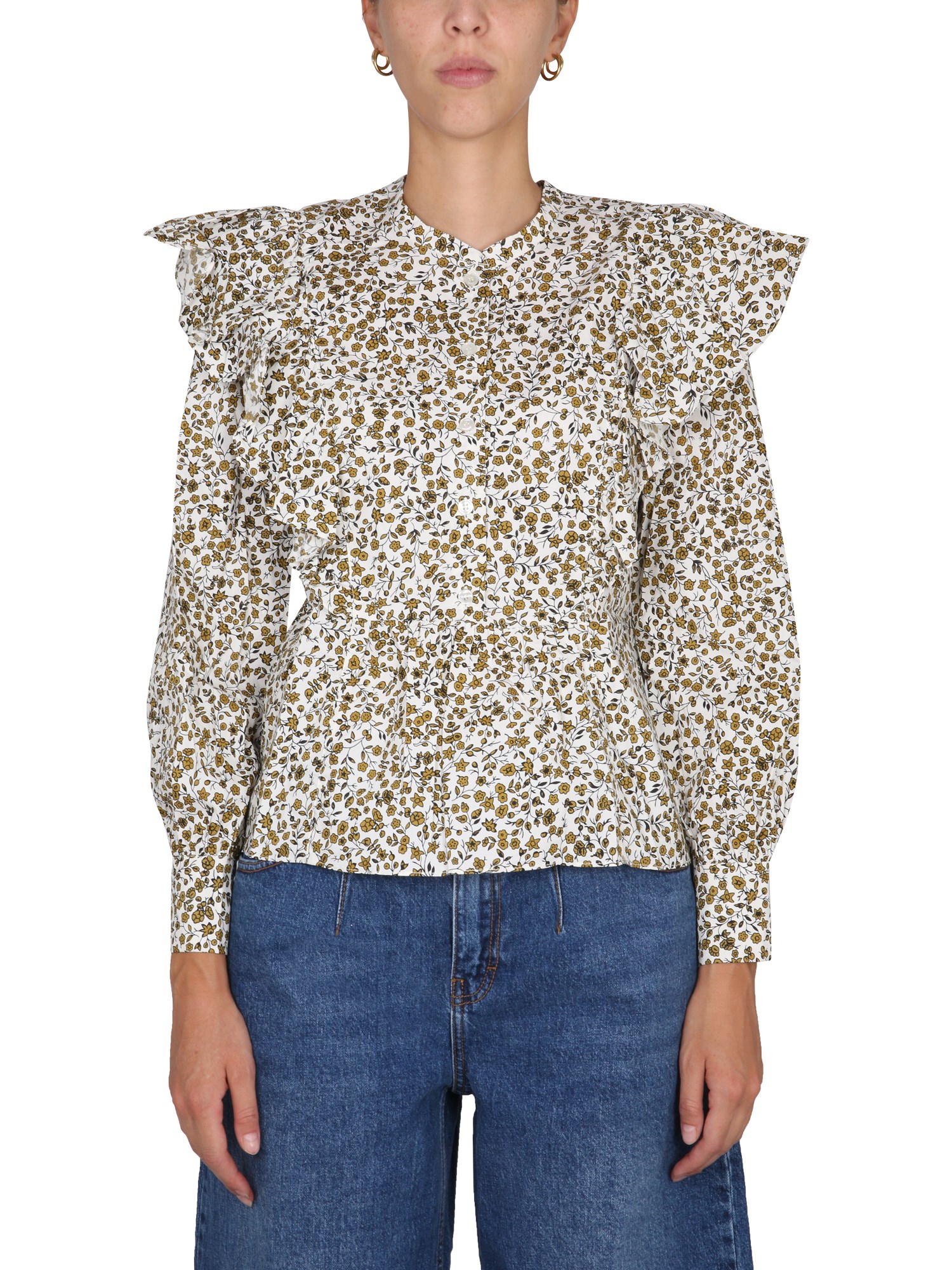 BAUM UND PFERDGARTEN    MAERON SHIRT WITH FLORAL PRINT