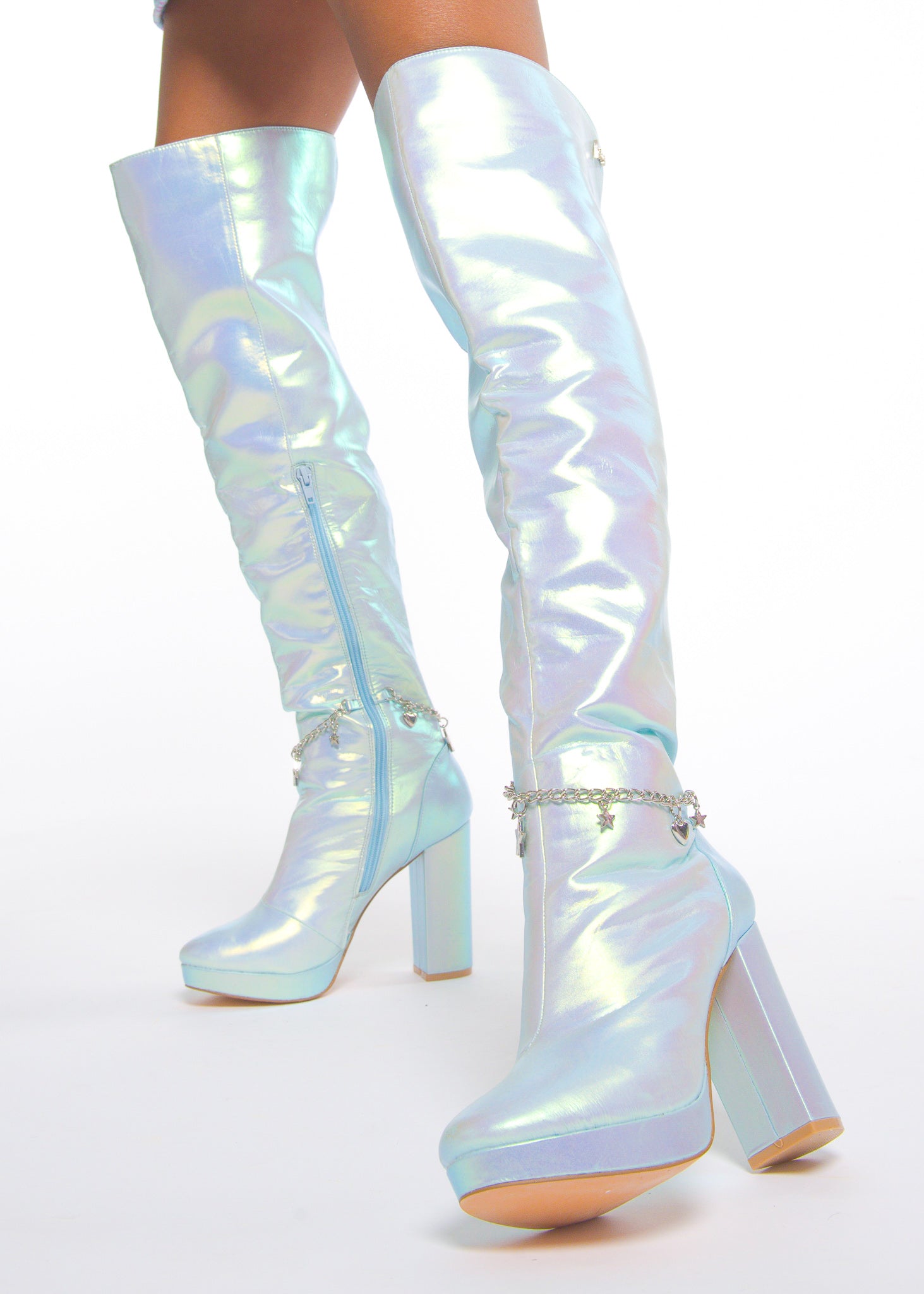 Blue Fairy Star High Boot