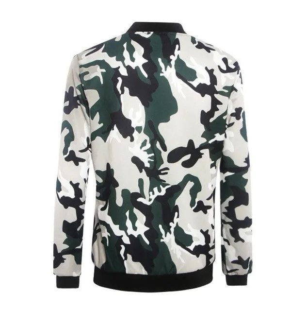 Bomber Jacket Women 2016 Camouflage Outwear Coat Casual Long Sleeve Autumn Jacket Woman Bomber Femme#C822 SM6