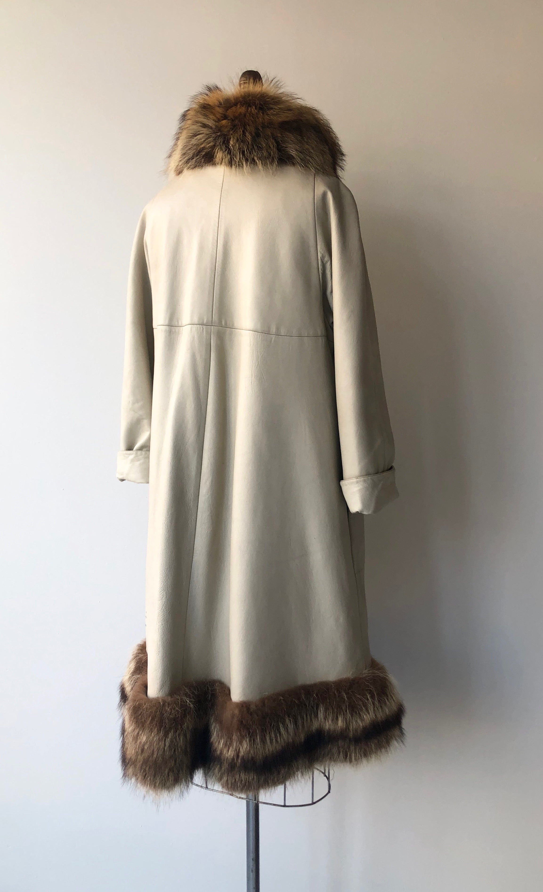 Bonnie Cashin Leather & Fur Coat