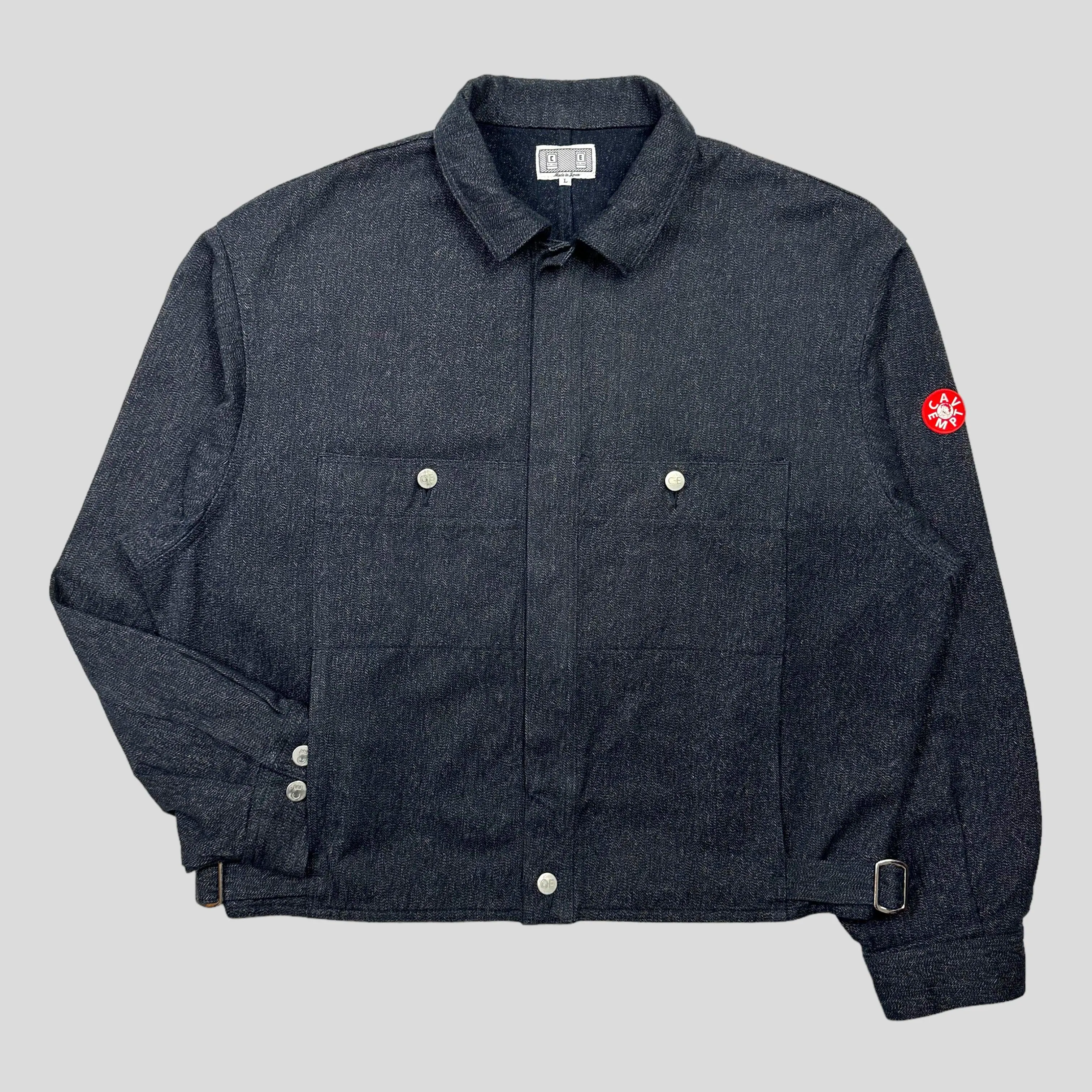 Cav Empt AW23 Black Heather Denim Boxy Jacket - L