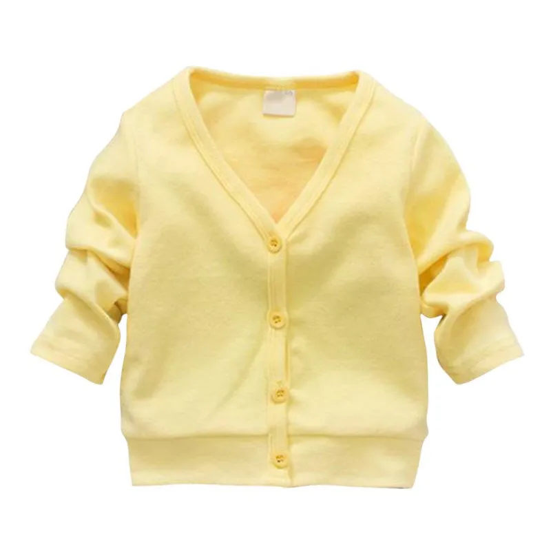 Cotton Baby Boy Girls Jacket Casual V-neck Cardigan Thick Coat Children's Clothing SM6