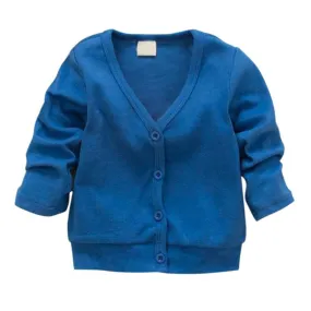 Cotton Baby Boy Girls Jacket Casual V-neck Cardigan Thick Coat Children's Clothing SM6