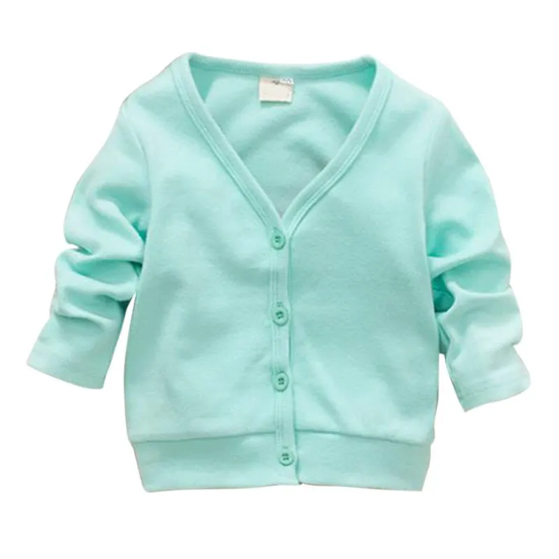 Cotton Baby Boy Girls Jacket Casual V-neck Cardigan Thick Coat Children's Clothing SM6