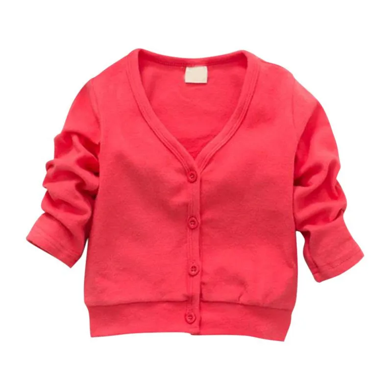 Cotton Baby Boy Girls Jacket Casual V-neck Cardigan Thick Coat Children's Clothing SM6