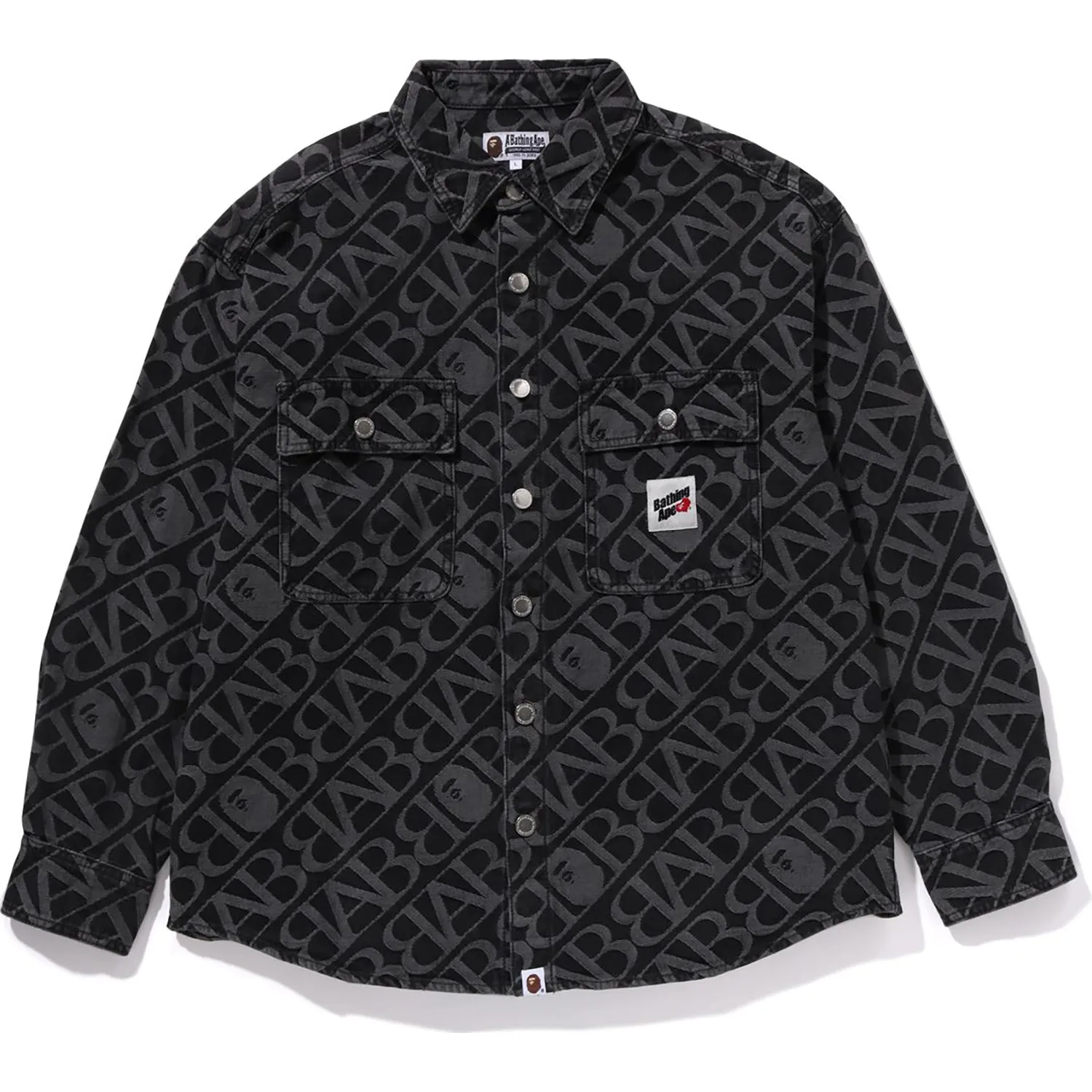 DENIM MONOGRAM METAL ONE POINT SHIRT MENS