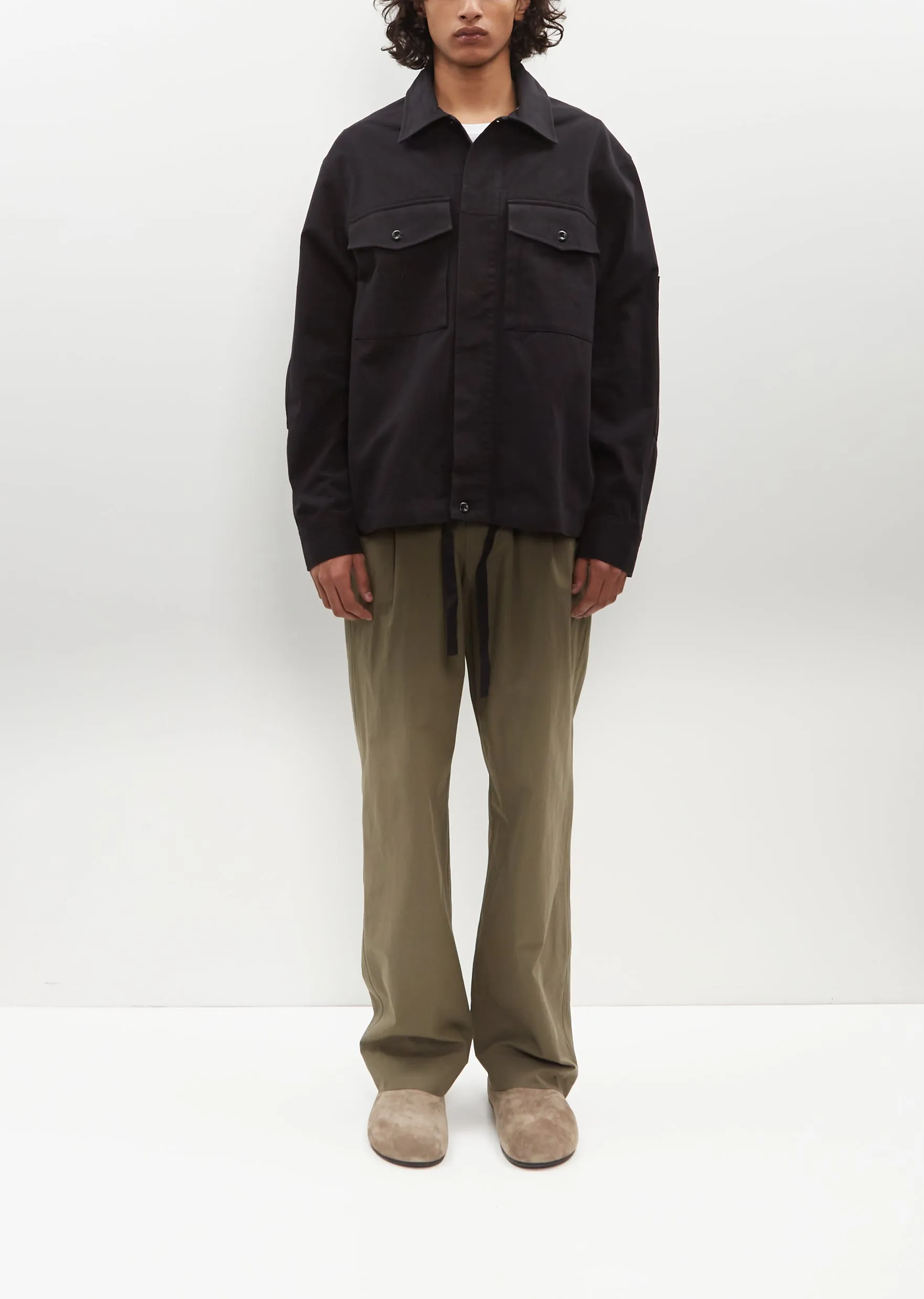 Drawcord Jacket — Black