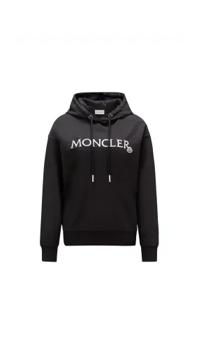 Embroidered Logo Hoodie - Black