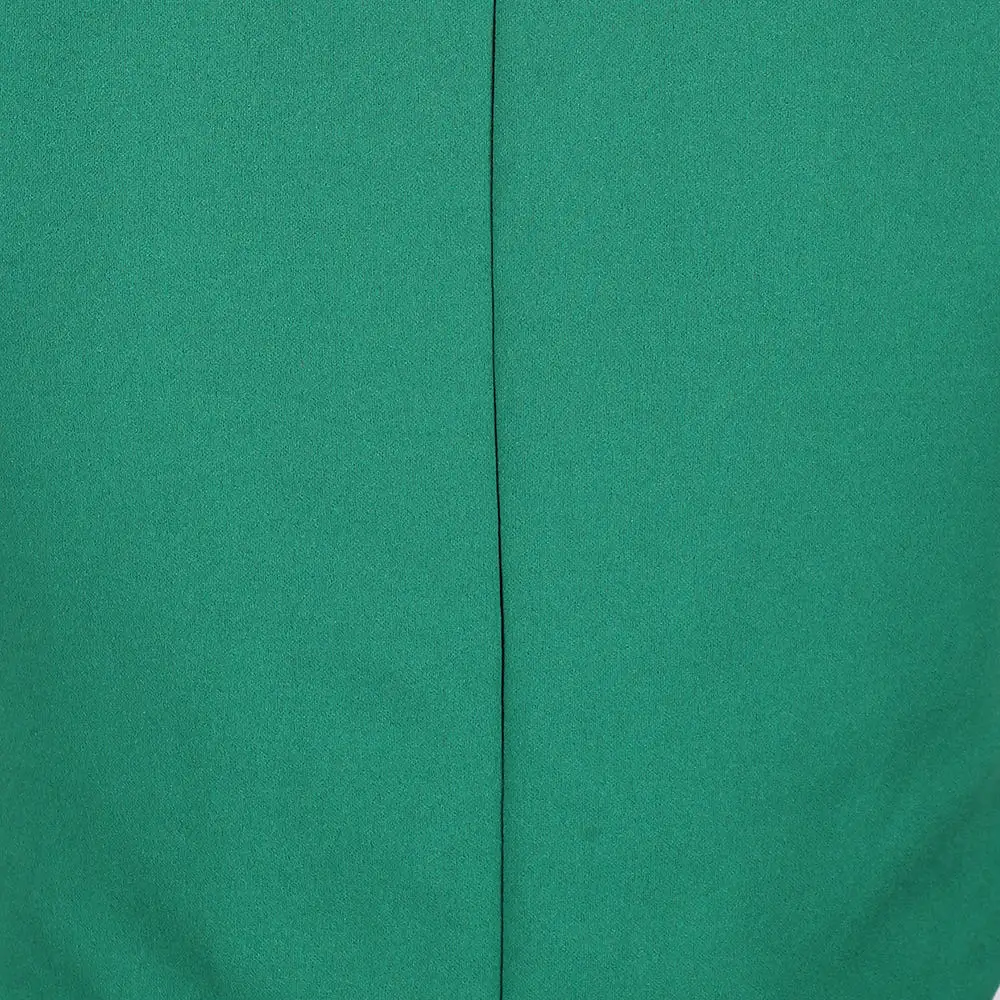 Emerald Green Pleated Swing Dress