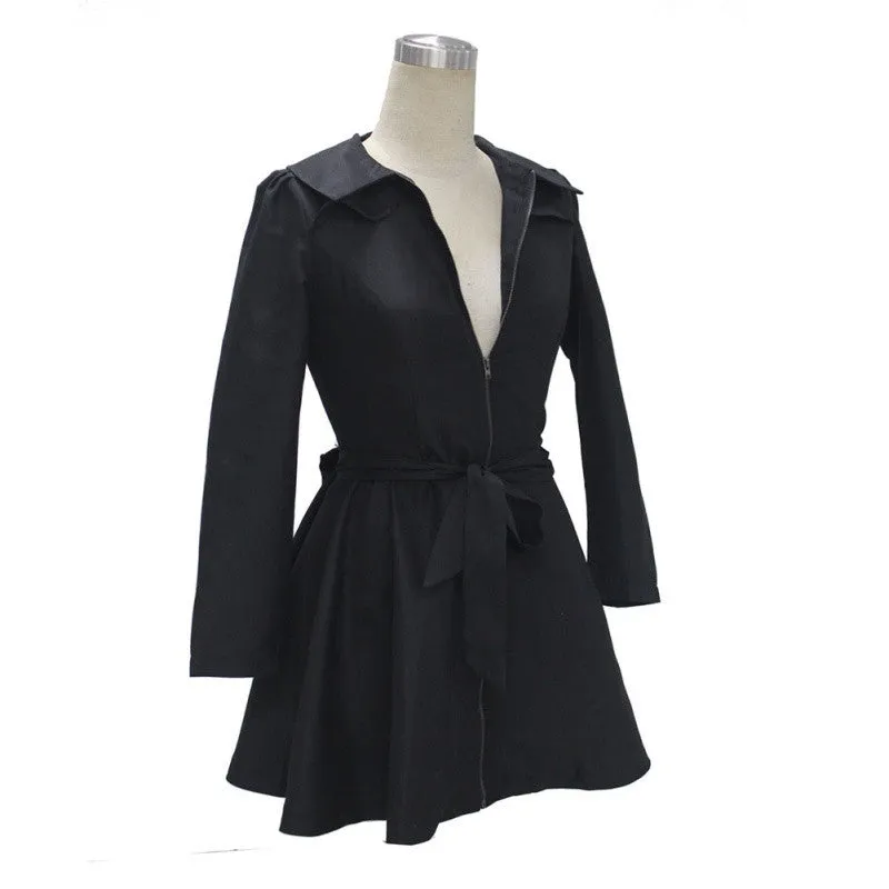 Fashion Women Zipper Jacket Coat Slim Long Sleeve Peplum Outwear Overcoat Clothes PY3 SM6