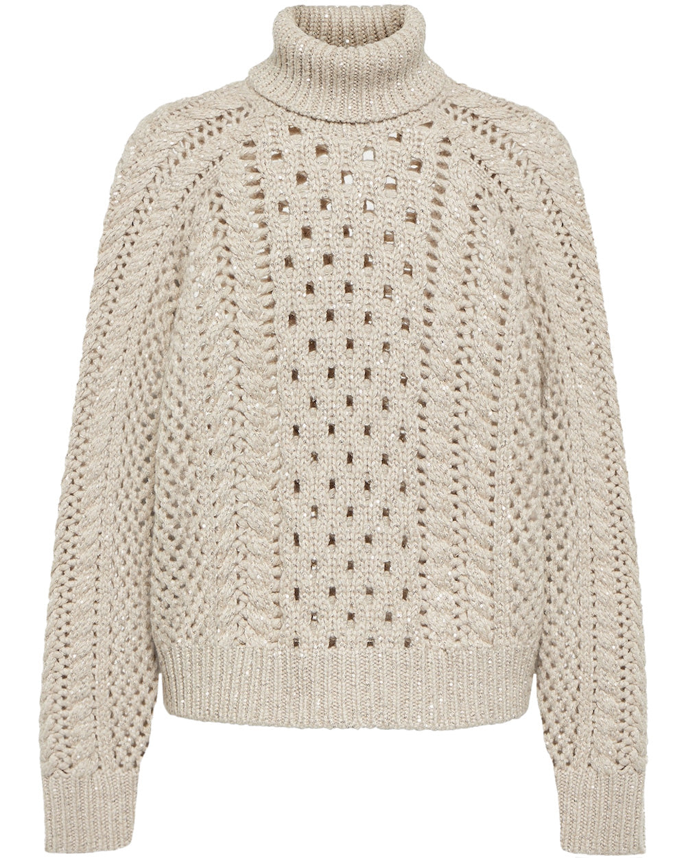 Feather Cashmere Net Micro Paillette Sweater