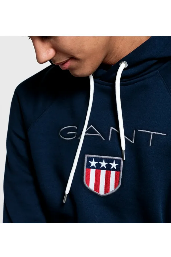 GANT Shield Hoodie Navy