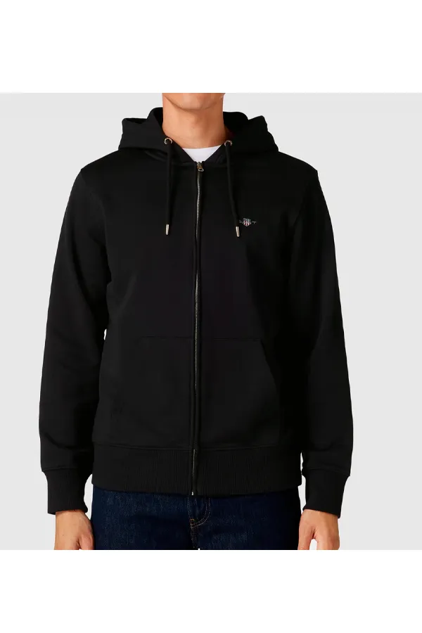 GANT Zip Hoodie Black