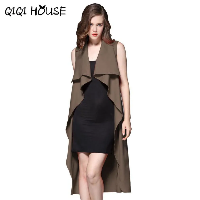 Jaket Women Office Ladies Elegant Sleeveless Windbreaker Solid Cardigan Basic Wear Outwear Women Manteaux Femme#C817 SM6