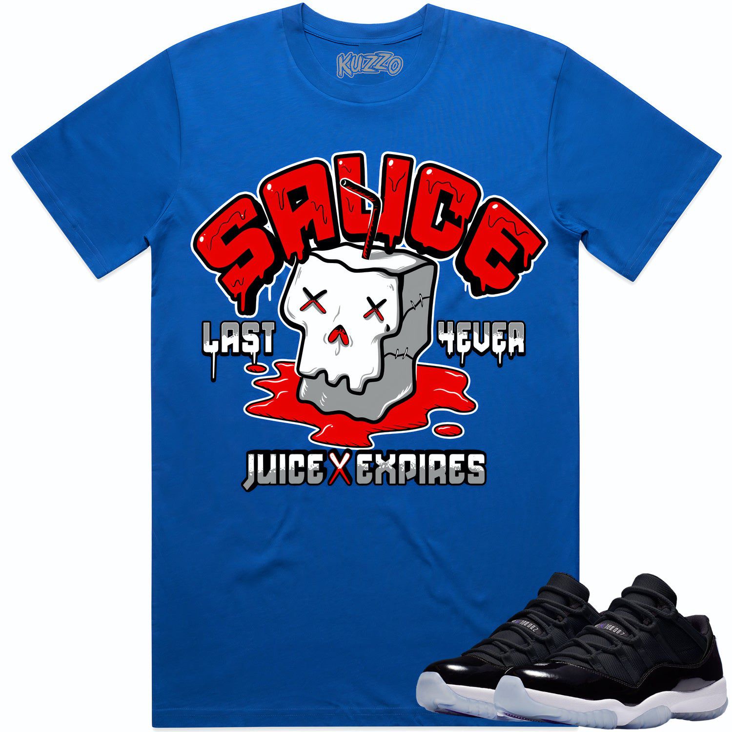 Jordan 11 Low Space Jam 11s Shirt to Match - RED SAUCE