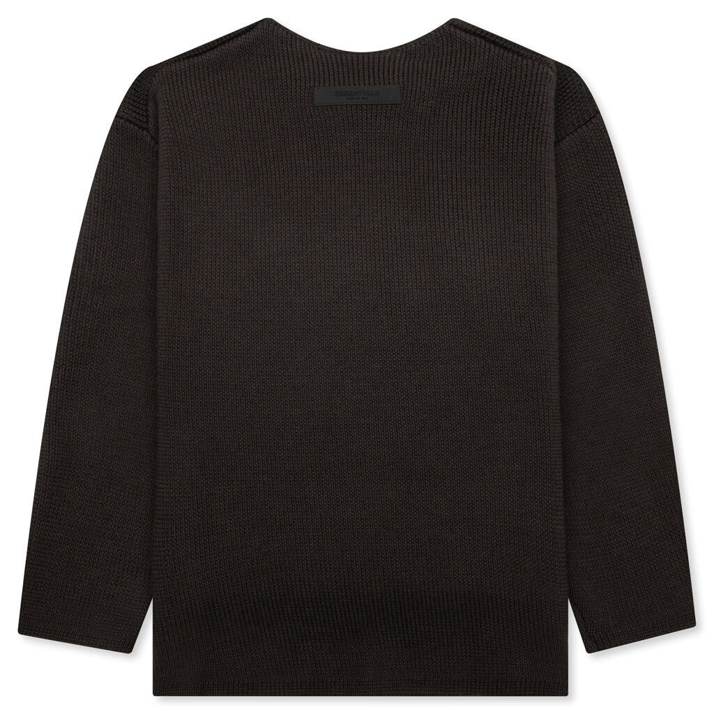 Kid's Raw Sweater - Off Black