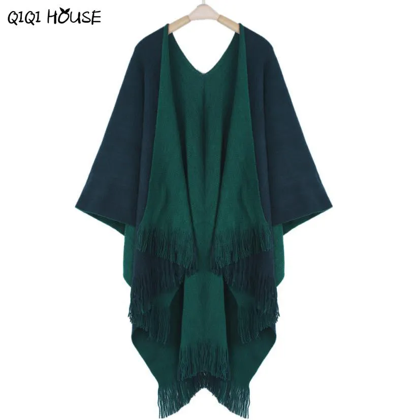 Kimono Jacket Oversize Knitted Tassel Ladies Coats Warm Autumn Winter Shawl Cardigans Sweater Coat Inverno Veste Femme#C907 SM6