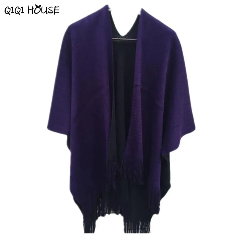 Kimono Jacket Oversize Knitted Tassel Ladies Coats Warm Autumn Winter Shawl Cardigans Sweater Coat Inverno Veste Femme#C907 SM6