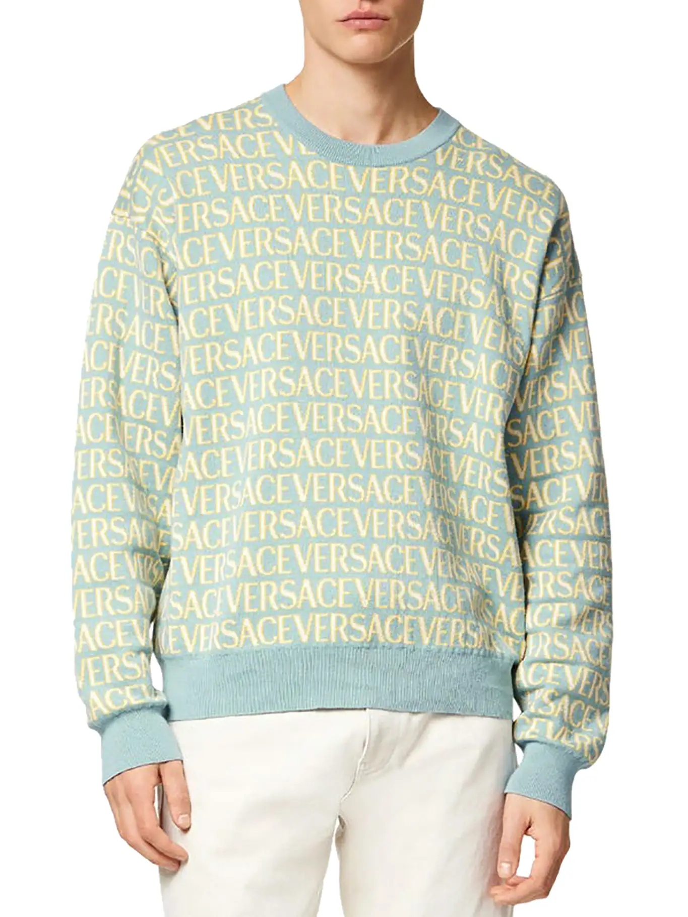 KNIT SWEATER VERSACE ALL OVER