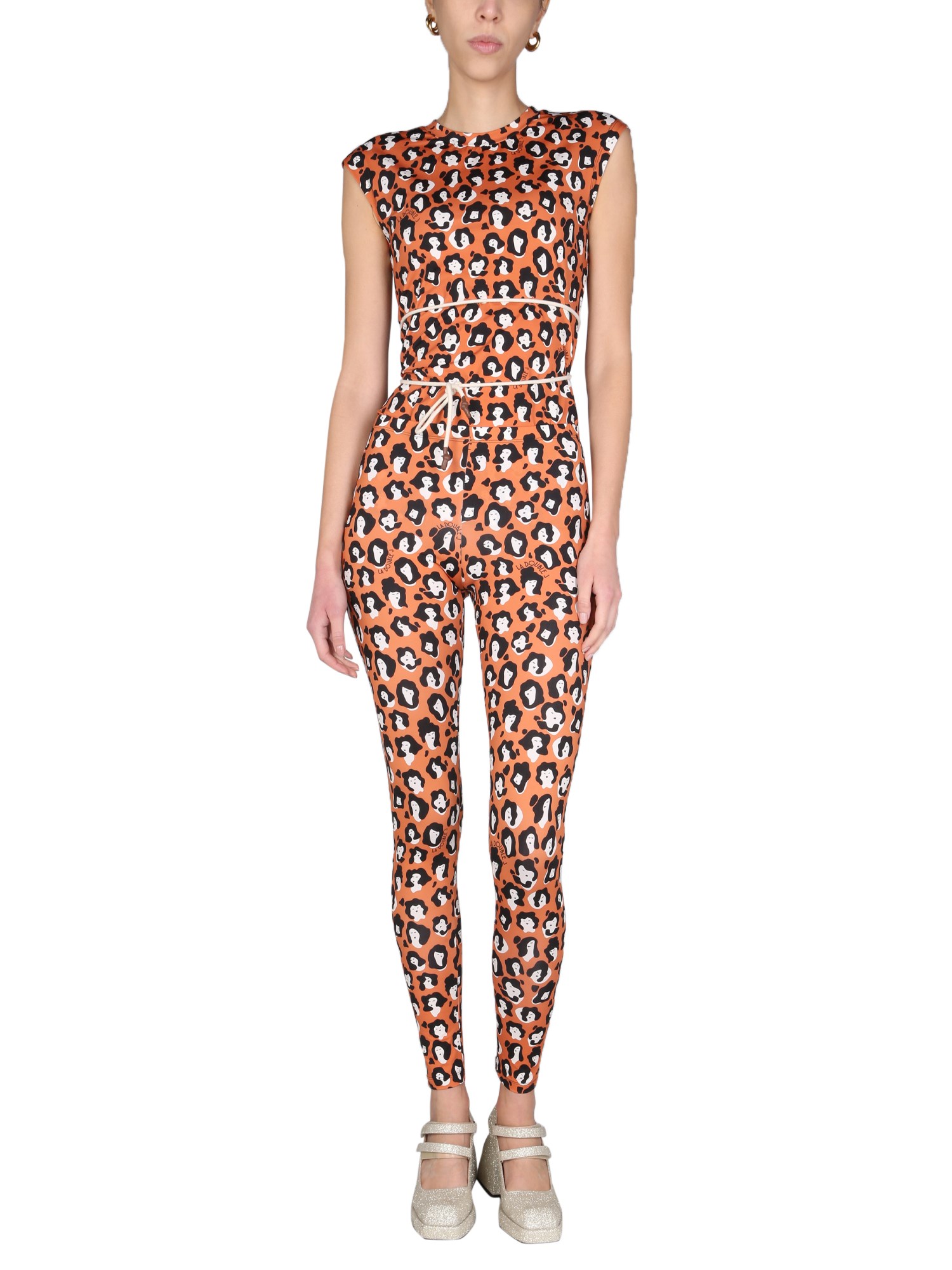 LA DOUBLEJ    LADY LEOPARD NYLON T-SHIRT