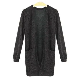 Long Knitted Cardigans Plus Size 5XL Black Long Sleeve Knitwear Outwear Autumn Basic Coat Casacas Mujer 2016#C923 SM6