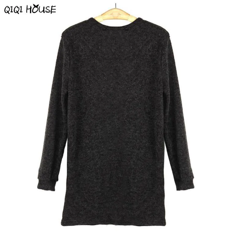 Long Knitted Cardigans Plus Size 5XL Black Long Sleeve Knitwear Outwear Autumn Basic Coat Casacas Mujer 2016#C923 SM6