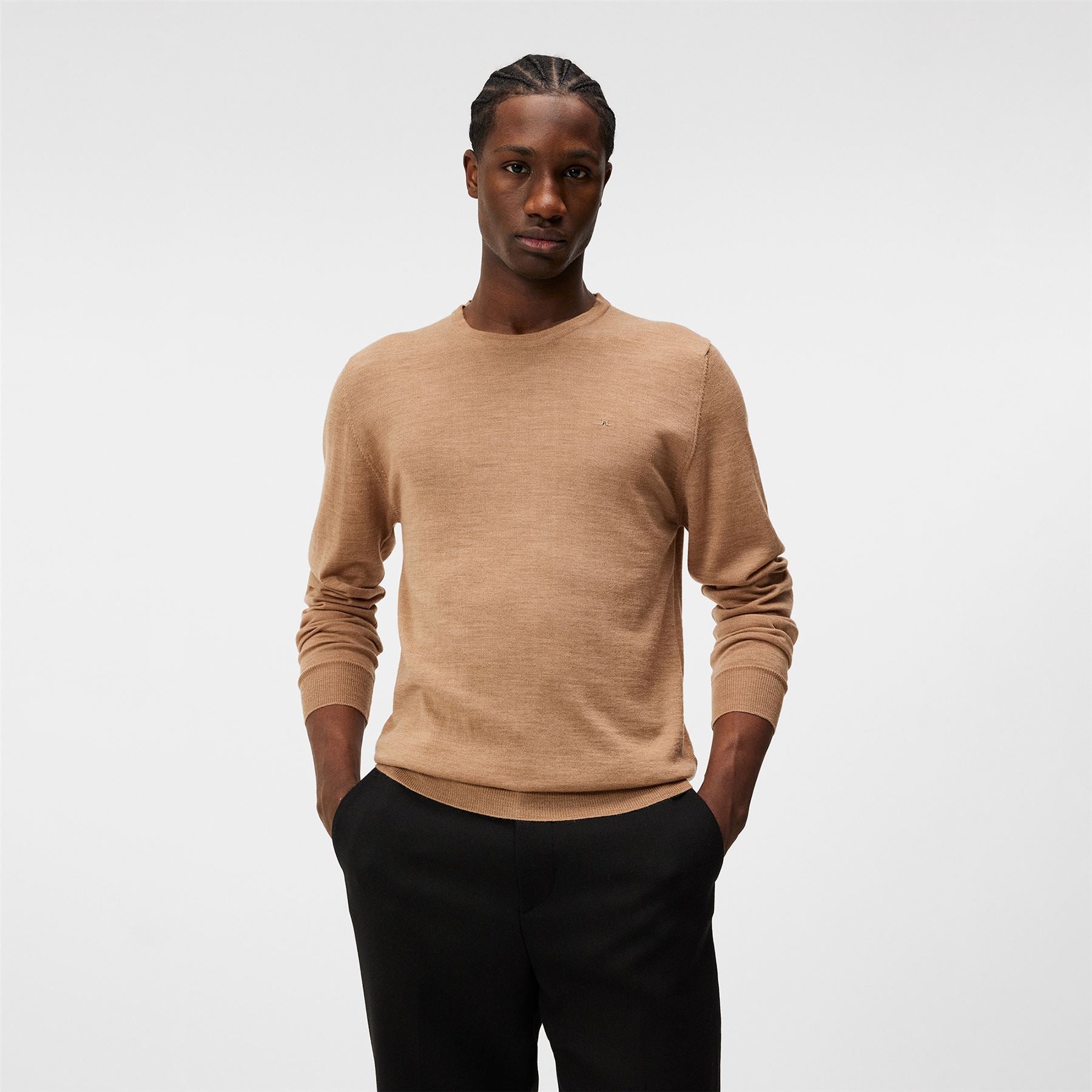 Lyle Merino Crew Neck Sweater Batique Khaki - SS24