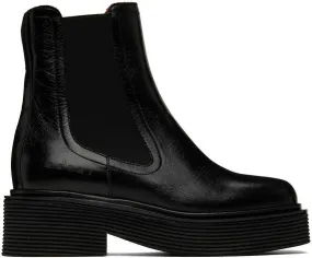 Marni Black Leather Chelsea Boots