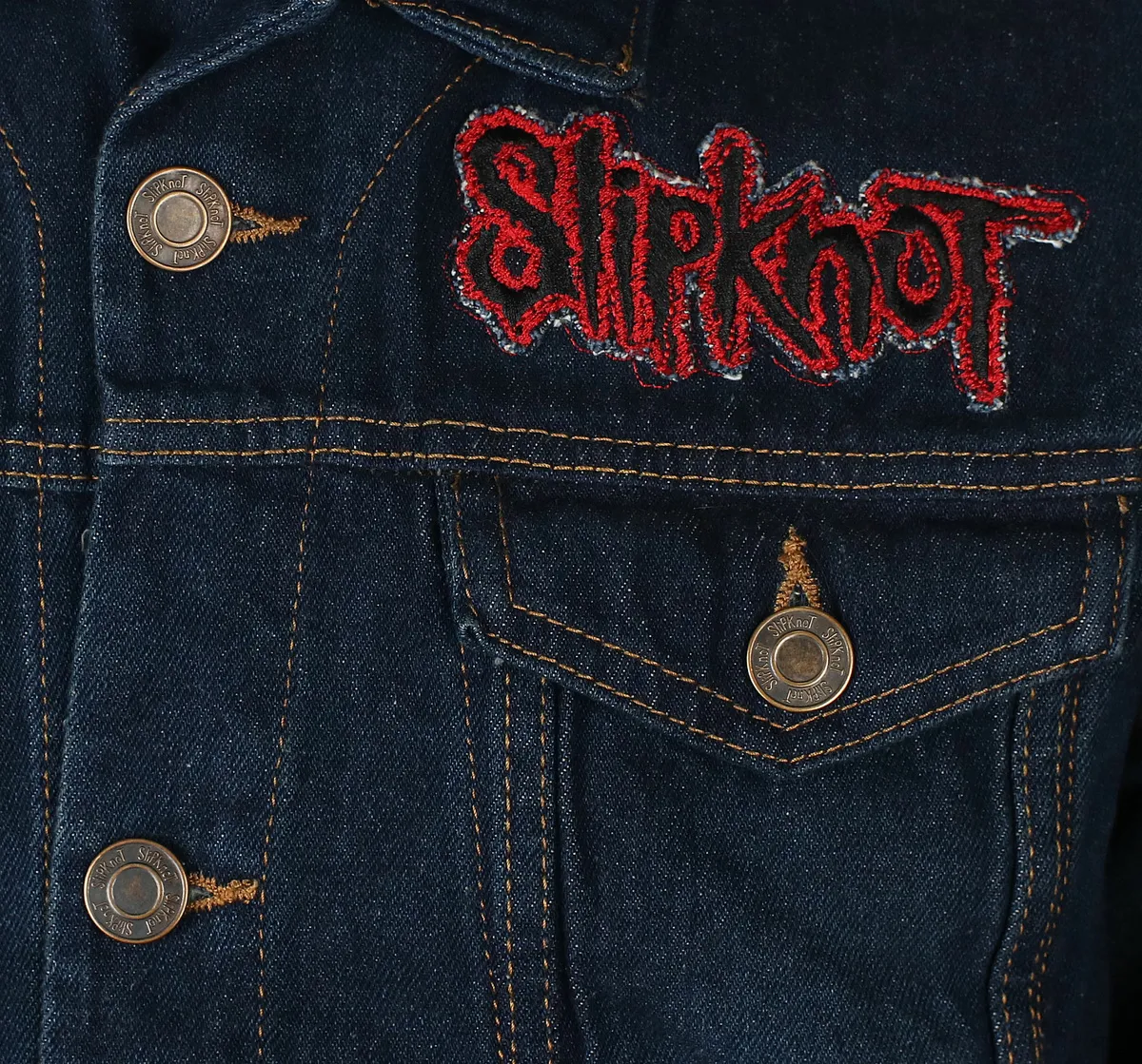 men's jacket Slipknot - Tribal Logo - DENIM - ROCK OFF - SKDJ01MD  -  Metal-shop