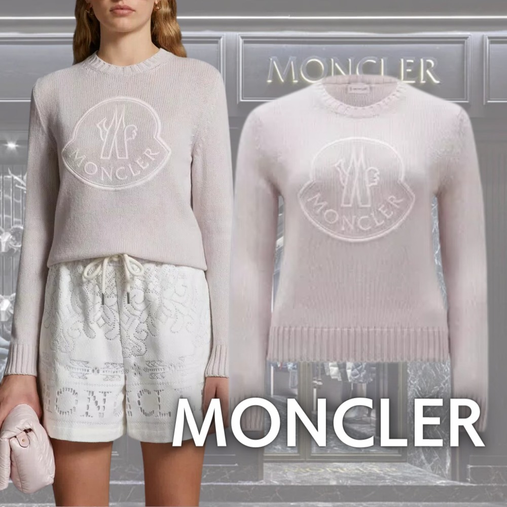 MONCLER  |Embroidered Logo Cashmere & Wool Sweater