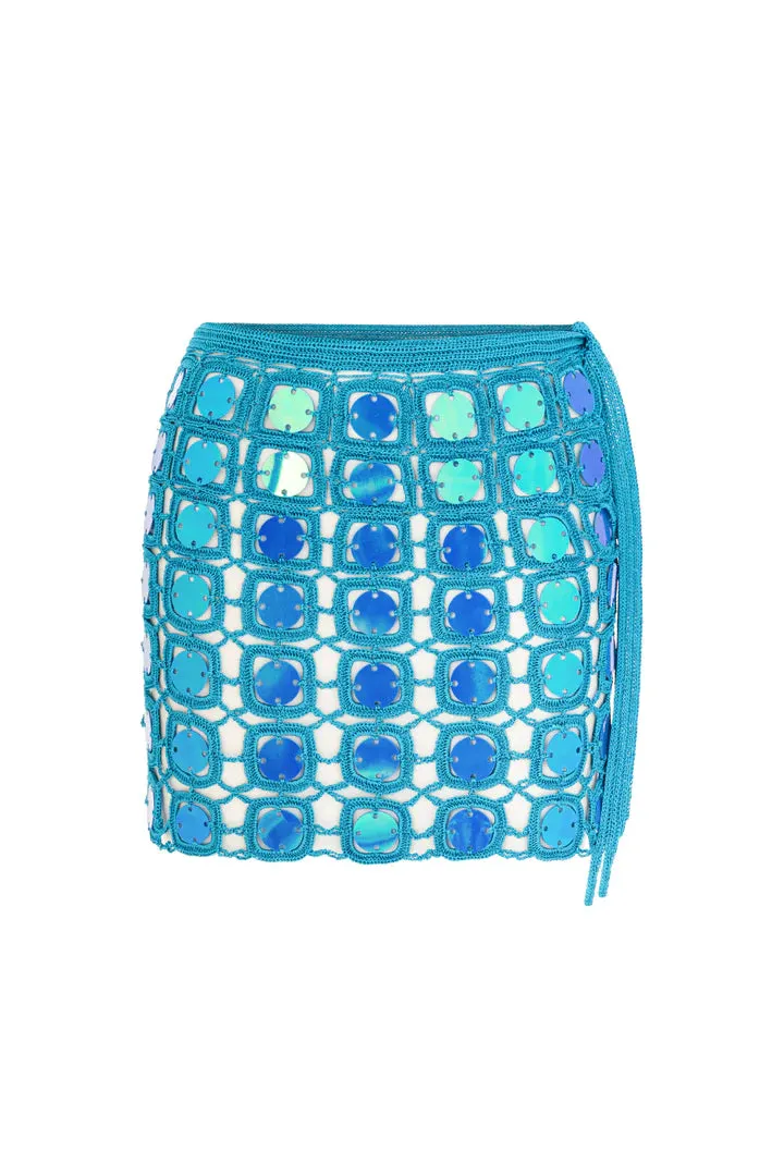 My Beachy Side Riviera Hand-Crochet Mini Skirt