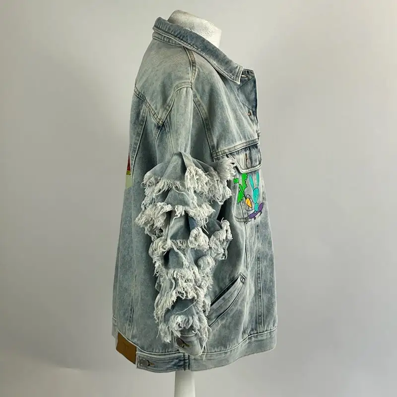 Natasha Zinko 890 Distressed Denim Oversized Jacket XXS/XS/S/M/L/XL