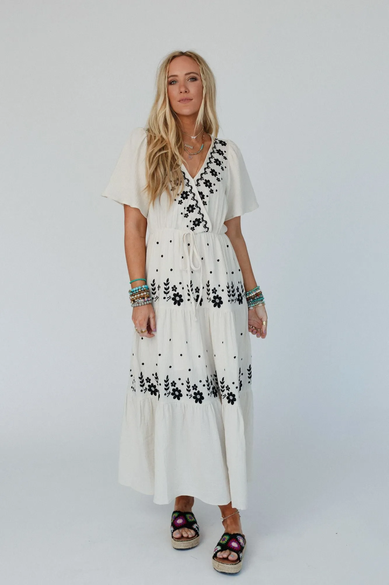 New Creation Embroidered Maxi Dress - Ivory