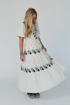 New Creation Embroidered Maxi Dress - Ivory