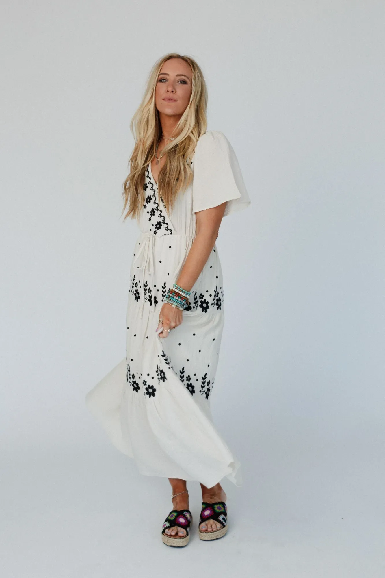 New Creation Embroidered Maxi Dress - Ivory