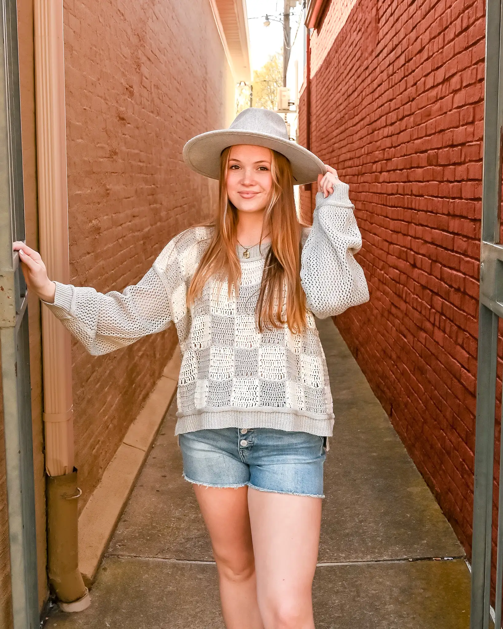 Picnic Date Checkered Knit Sweater