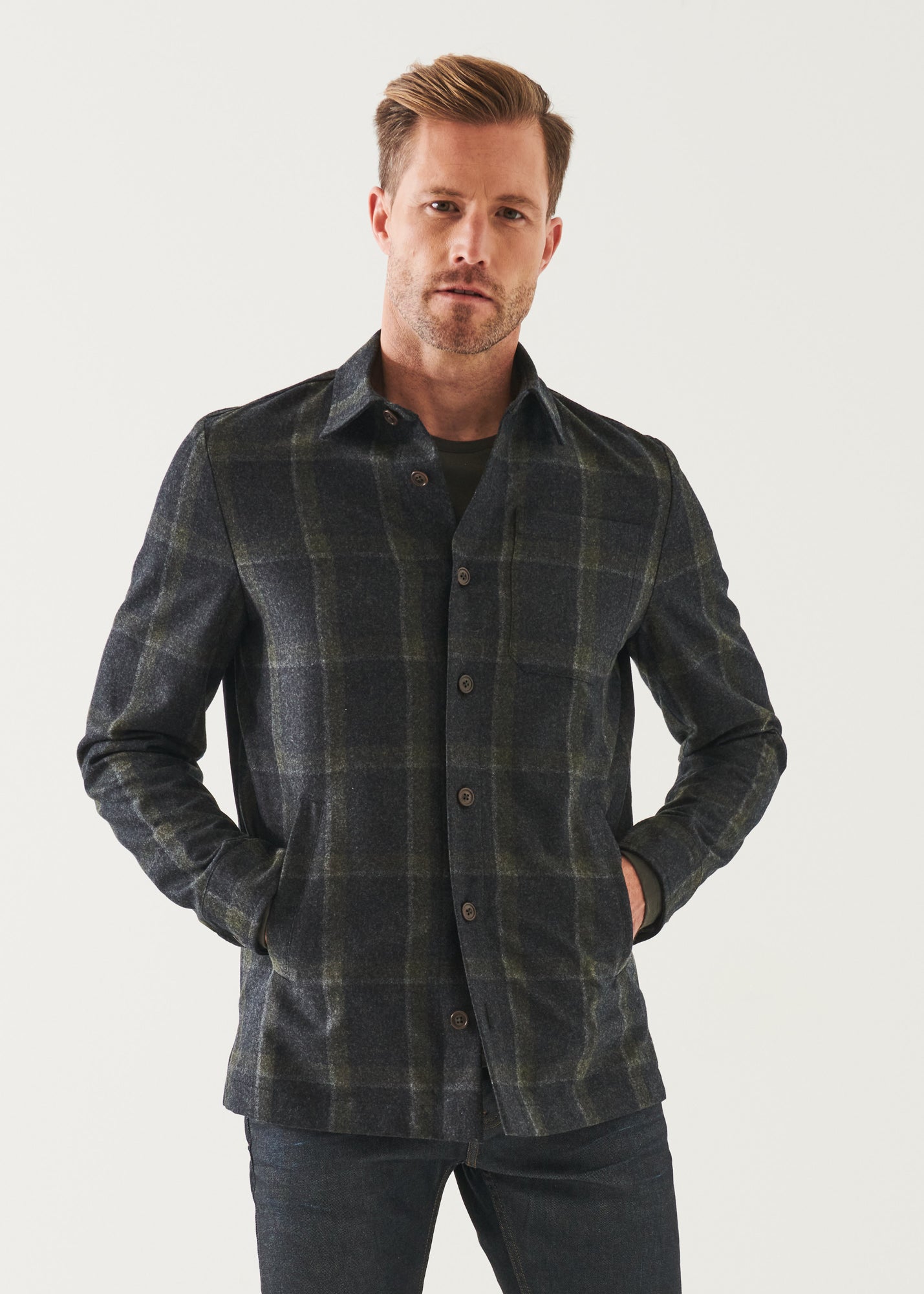 PLAID SHIRT JACKET